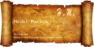 Heibl Marica névjegykártya